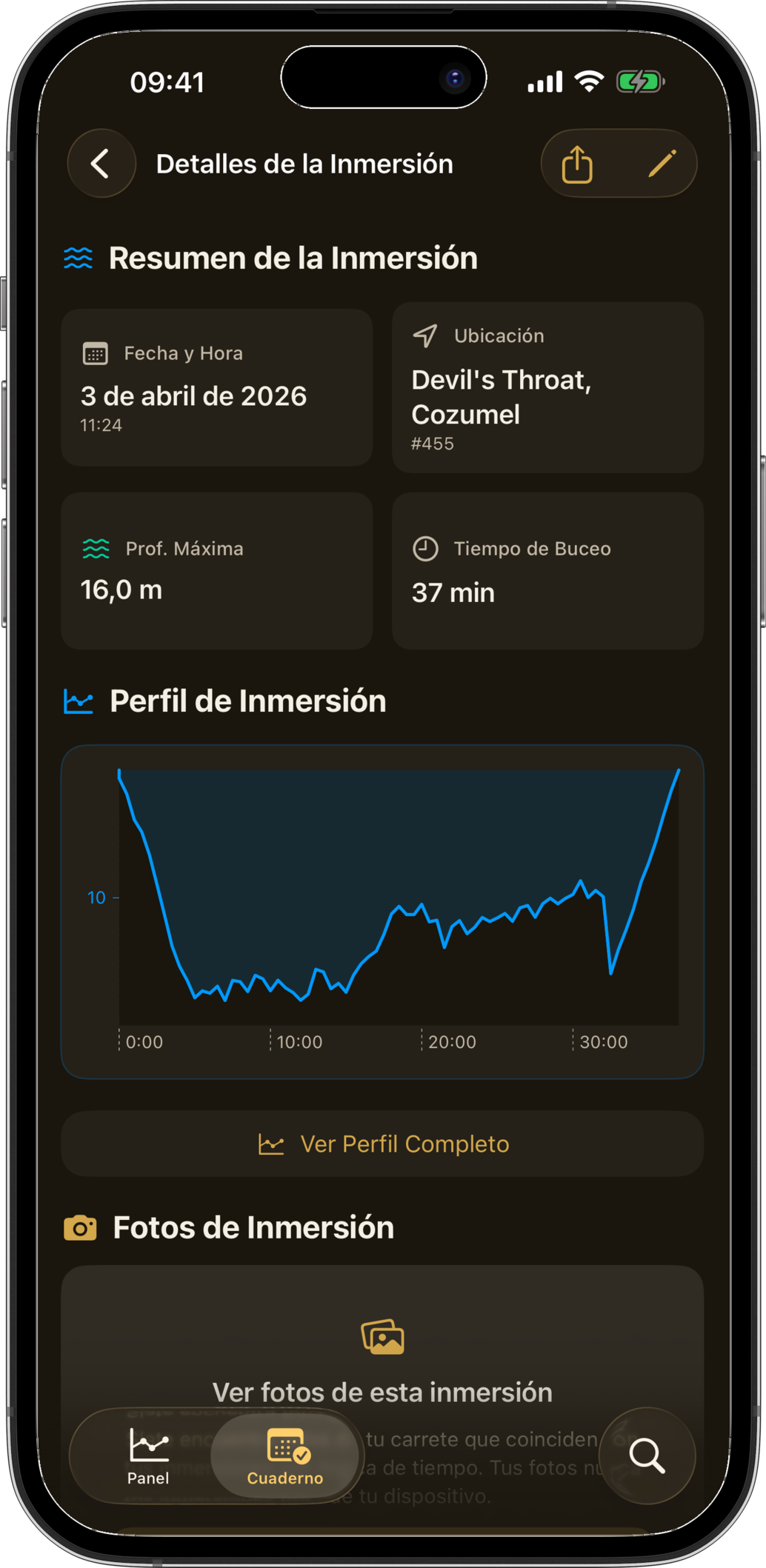 Detalle de inmersion en Slate