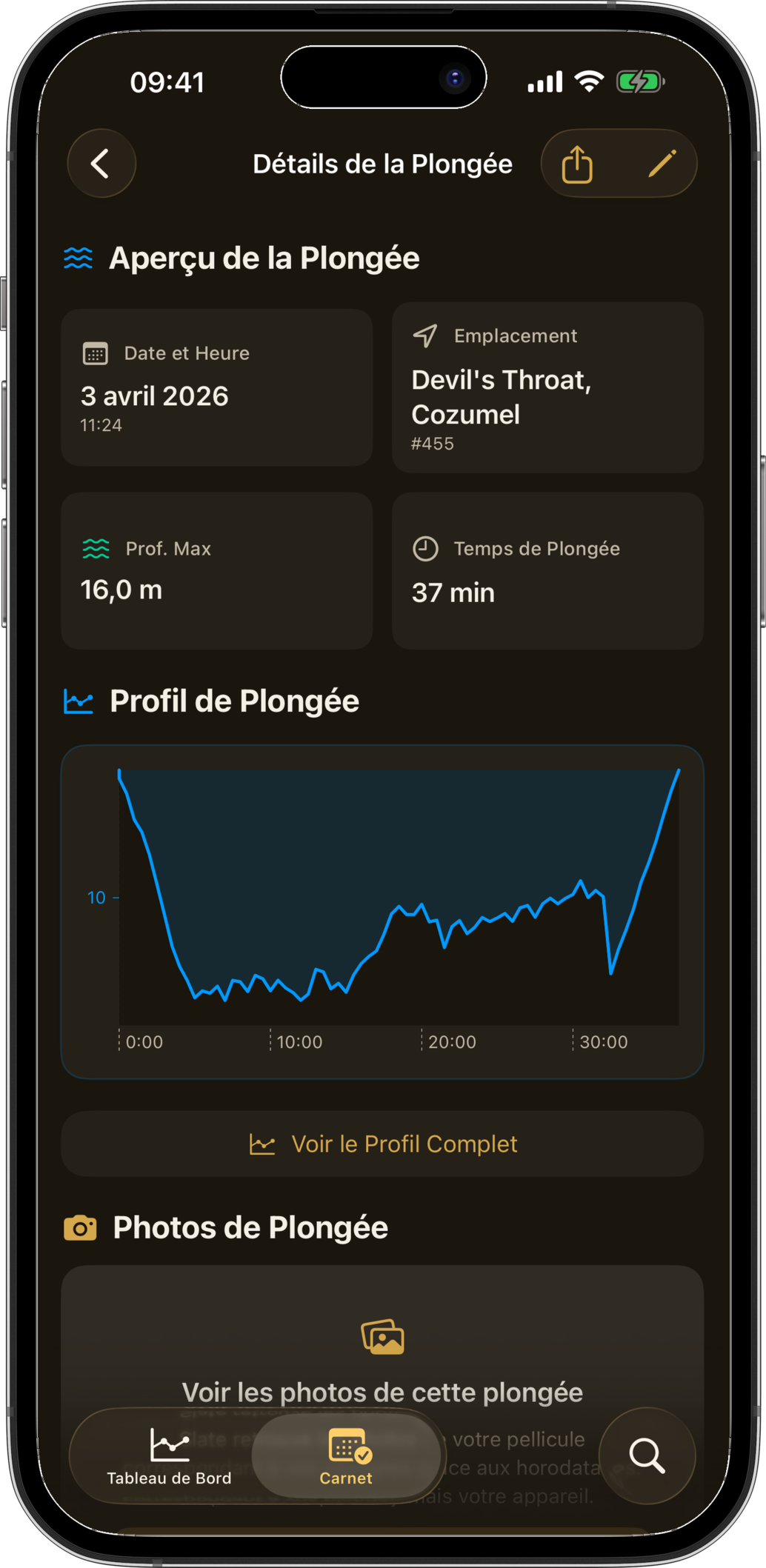 Detail de plongee Slate